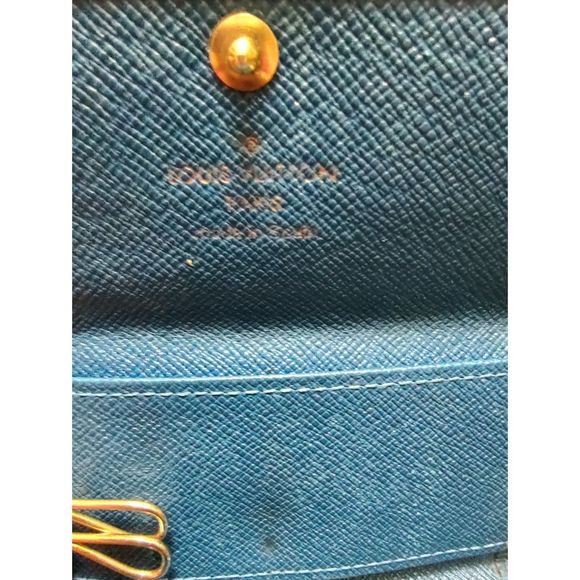 Louis Vuitton Blue Epi Key Holder AUTHENTIC LV keychain trifold - Picture 4 of 5
